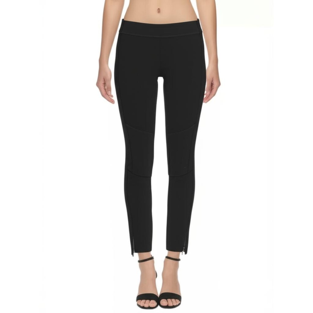 Ralph Lauren Polo Women Black Slim Stretch Pants Ankle Zip Size 8